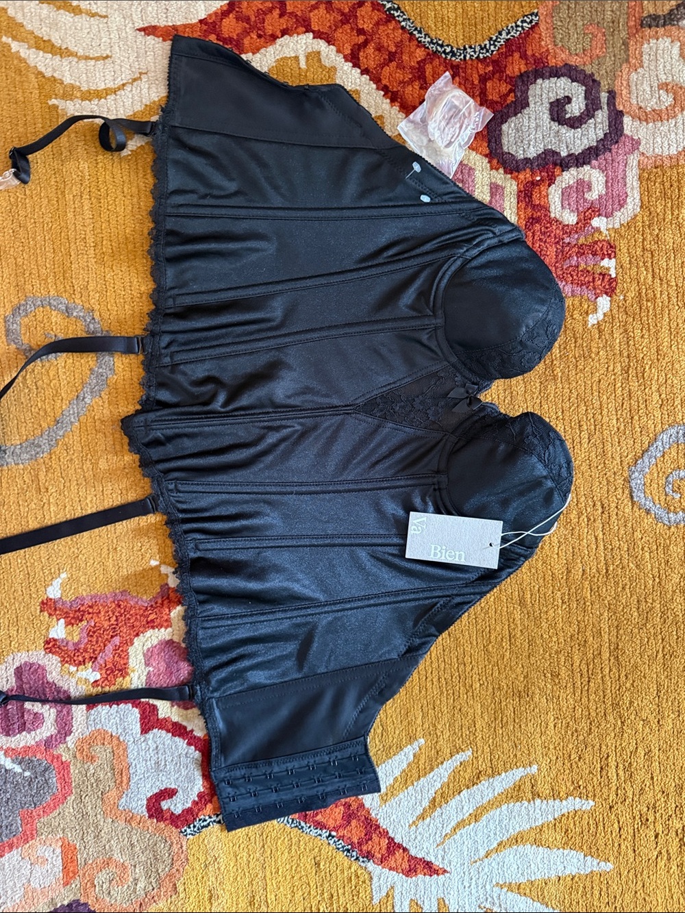 Black Lace-Trim Bustier Top 32 B